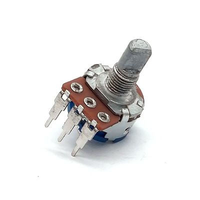 गुणवत्ता  150V AC 500k Potentiometer With Switch 15mm 3 Position Mixer Console फैक्टरी